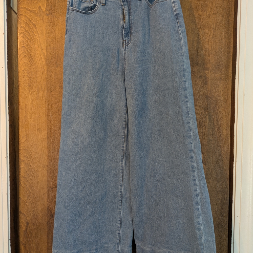 SWANK Light Blue Wide-Leg Denim Jeans